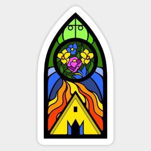 Midsommar Stained Glass Sticker